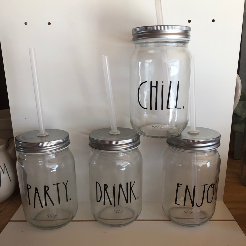 Rae Dunn Mason Jar glasses